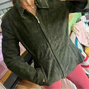Vintage green suede jacket